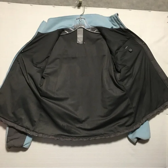 Free country full zip soft shell Jacket blue & Grey LG - Picture 11 of 14